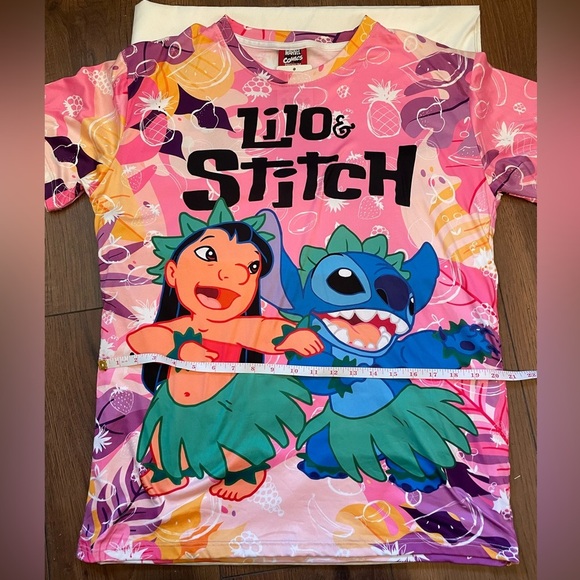 NWT Marvel Comics Premium size large Lilo & Stick pink shirt - Picture 8 of 9